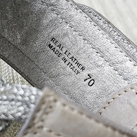 Dries Van Noten Genuine Leather Made in Italy Women\'s Belt Stone Gray Silver, 70 Dries Van Noten Genuine Leather Made in Italy Women main image 3